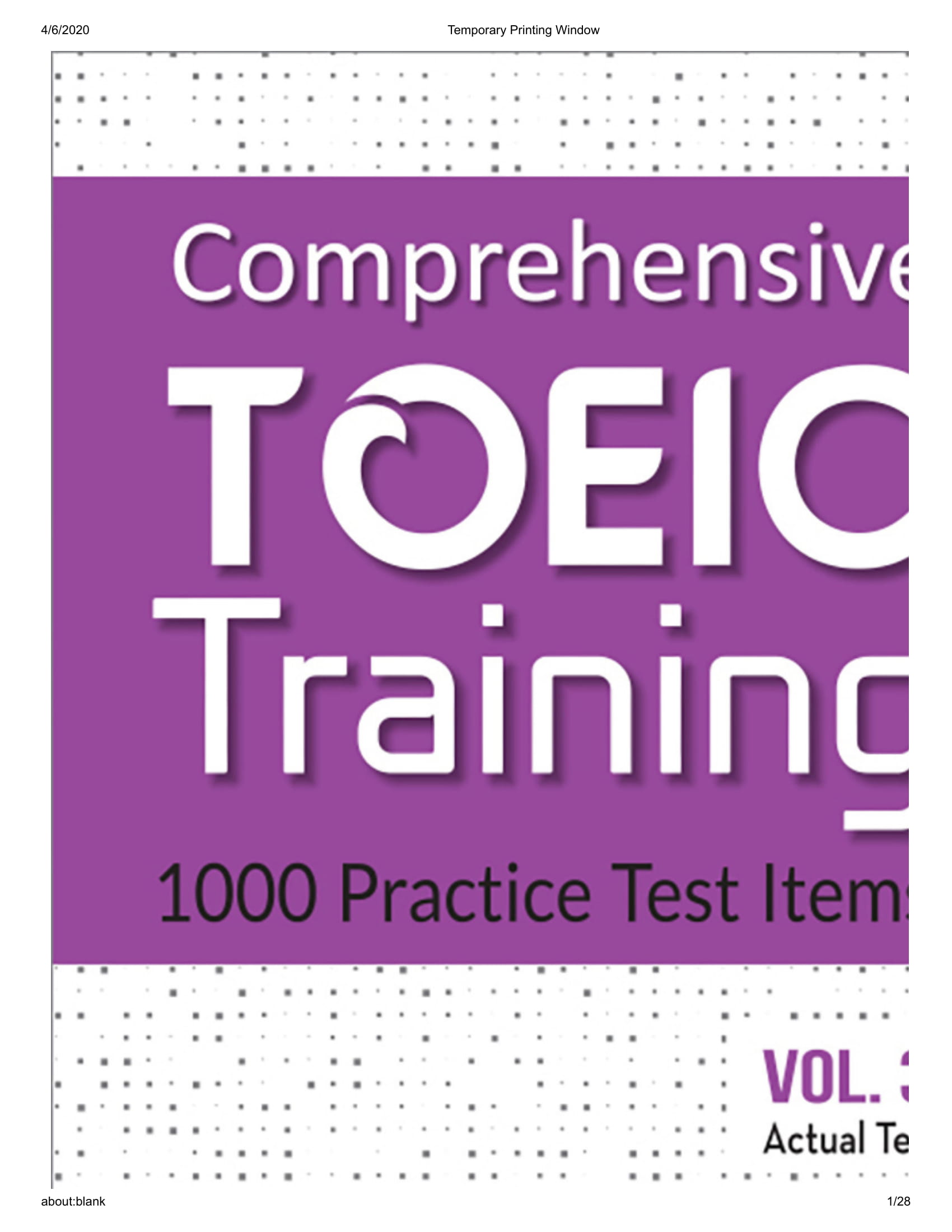 Comprehensive Toeic Training 1000 Practice Test Items Vol 3 - Kèm CD PDF