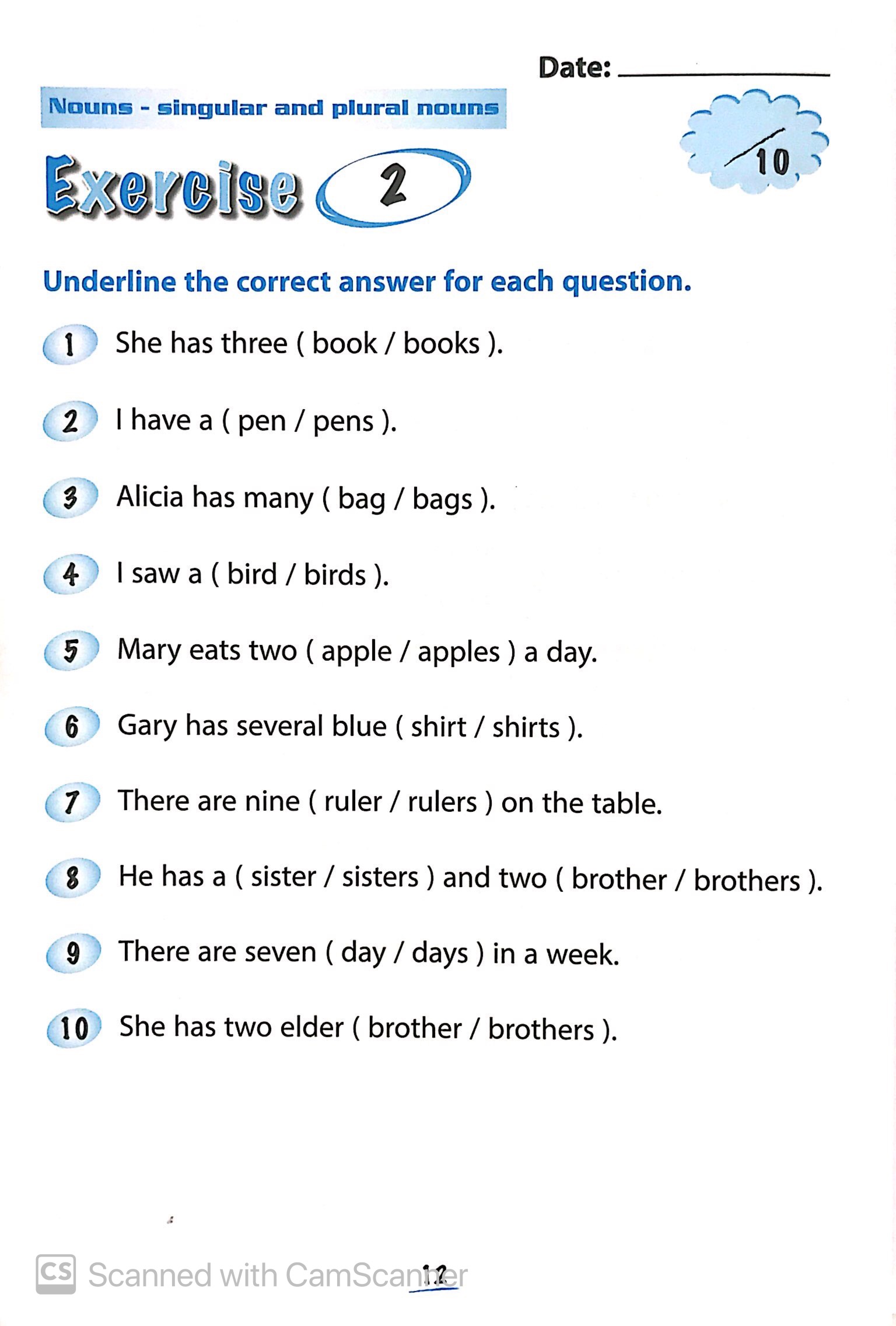 Elementary Grammar - Ngữ Pháp Tiếng Anh Cơ Bản Dành Cho Học Sinh Workbook 1 PDF