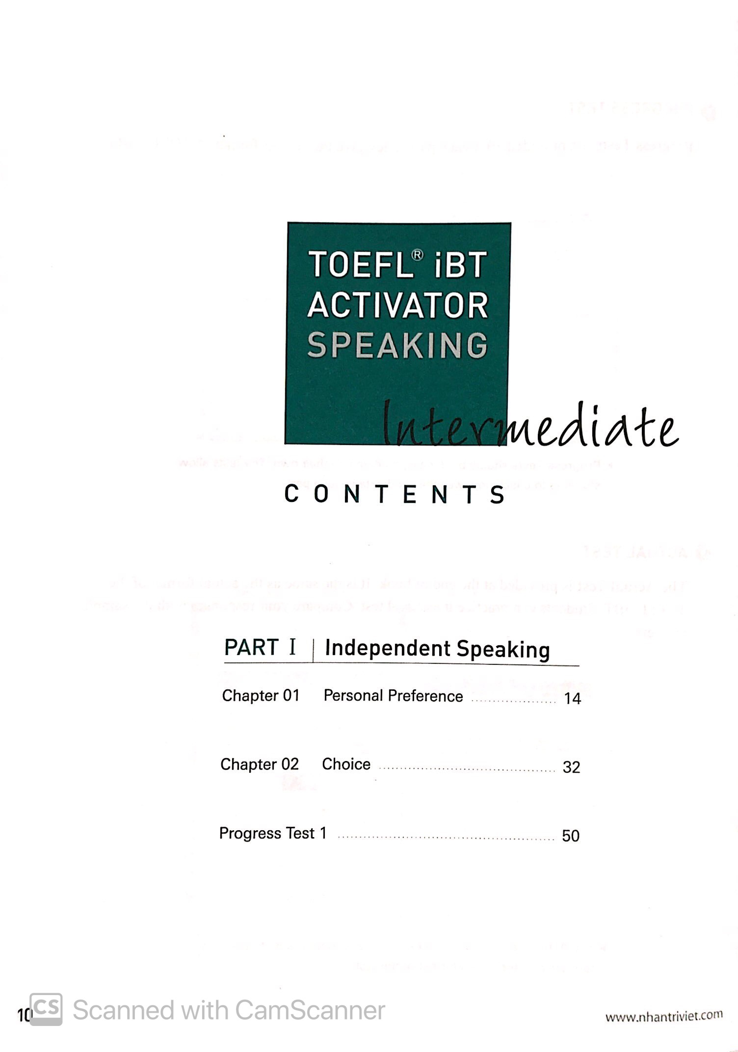 TOEFL iBT Activator Speaking Intermediate Kèm CD PDF