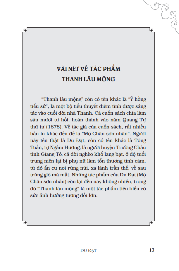 Thanh Lâu Mộng bìa mềm PDF