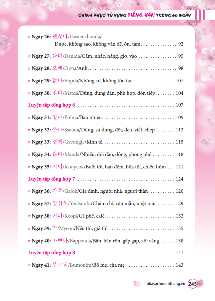 Chinh Phục Từ Vựng Tiếng Hàn Trong 60 Ngày PDF