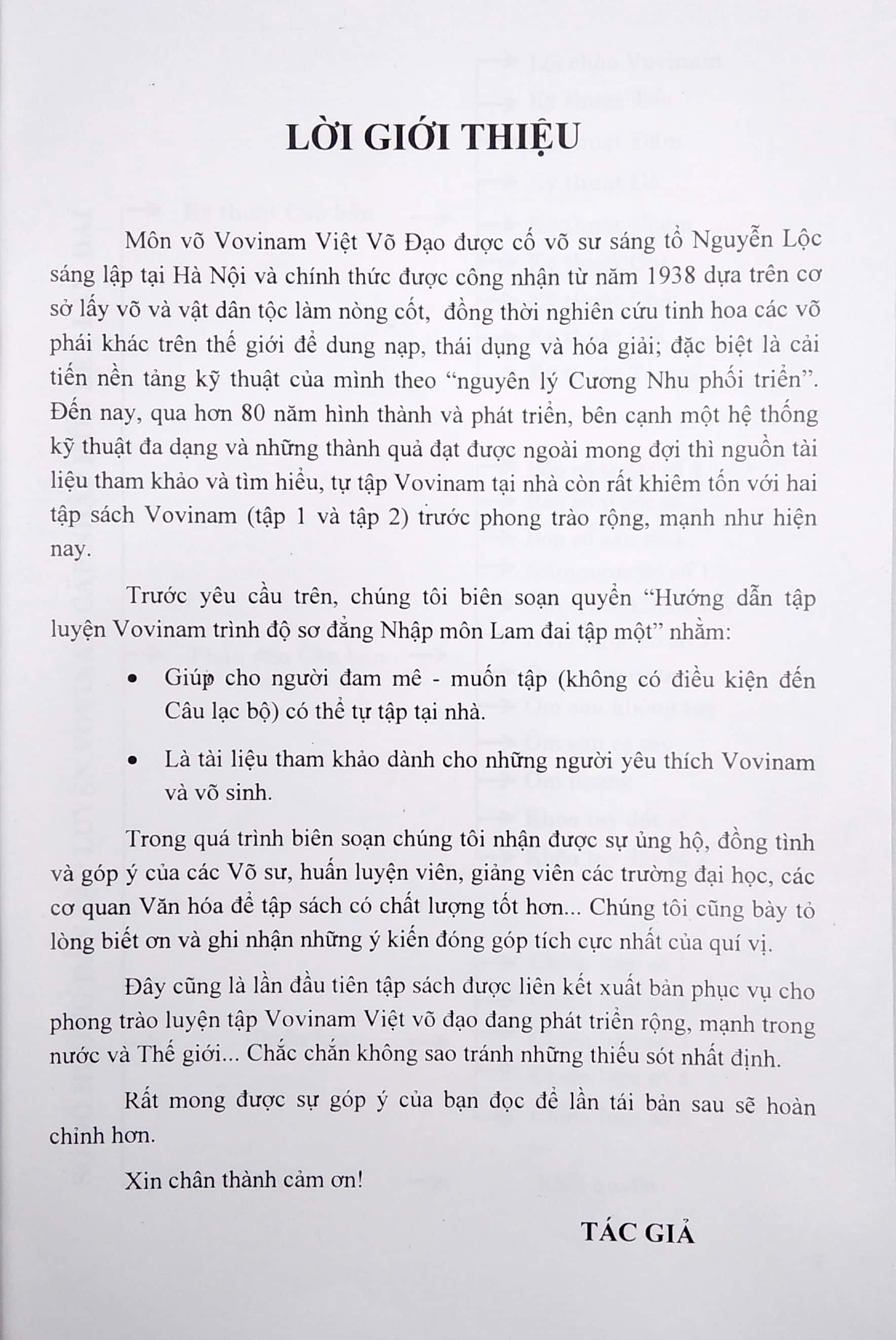 Hướng Dẫn Tập Luyện Vovinam Trình Độ Sơ Đẳng Nhập Môn - Lam Đai Tập 1 PDF