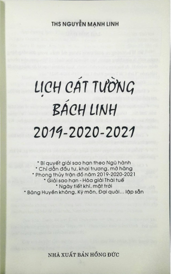 Lịch Cát Tường Bách Linh 2019-2020-2021 PDF