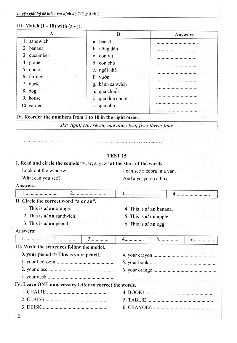 Tiếng Anh 1-Luyện Giải Bộ Đề Kiểm Tra Định Kỳ PDF