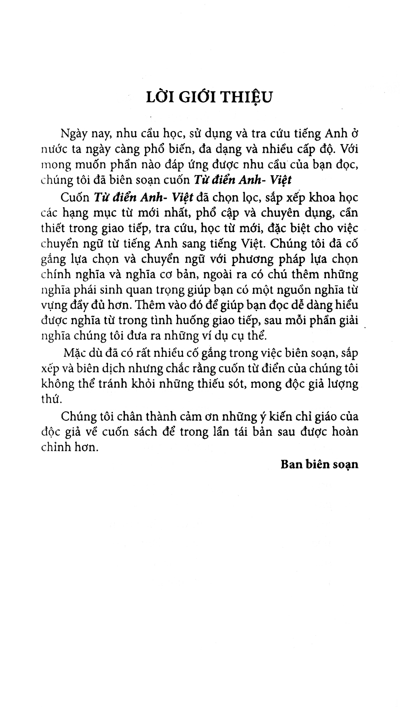Từ Điển Anh Việt 65.000 Từ PDF