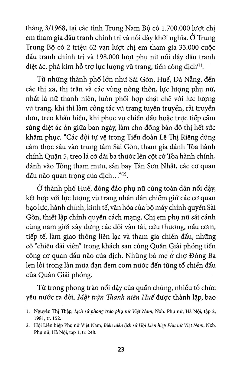Phụ Nữ Sài Gòn Gia Định Và Nam Bộ Trong Cuộc Tổng Tiến Công Và Nổi Dậy Xuân Mậu Thân 1968 PDF