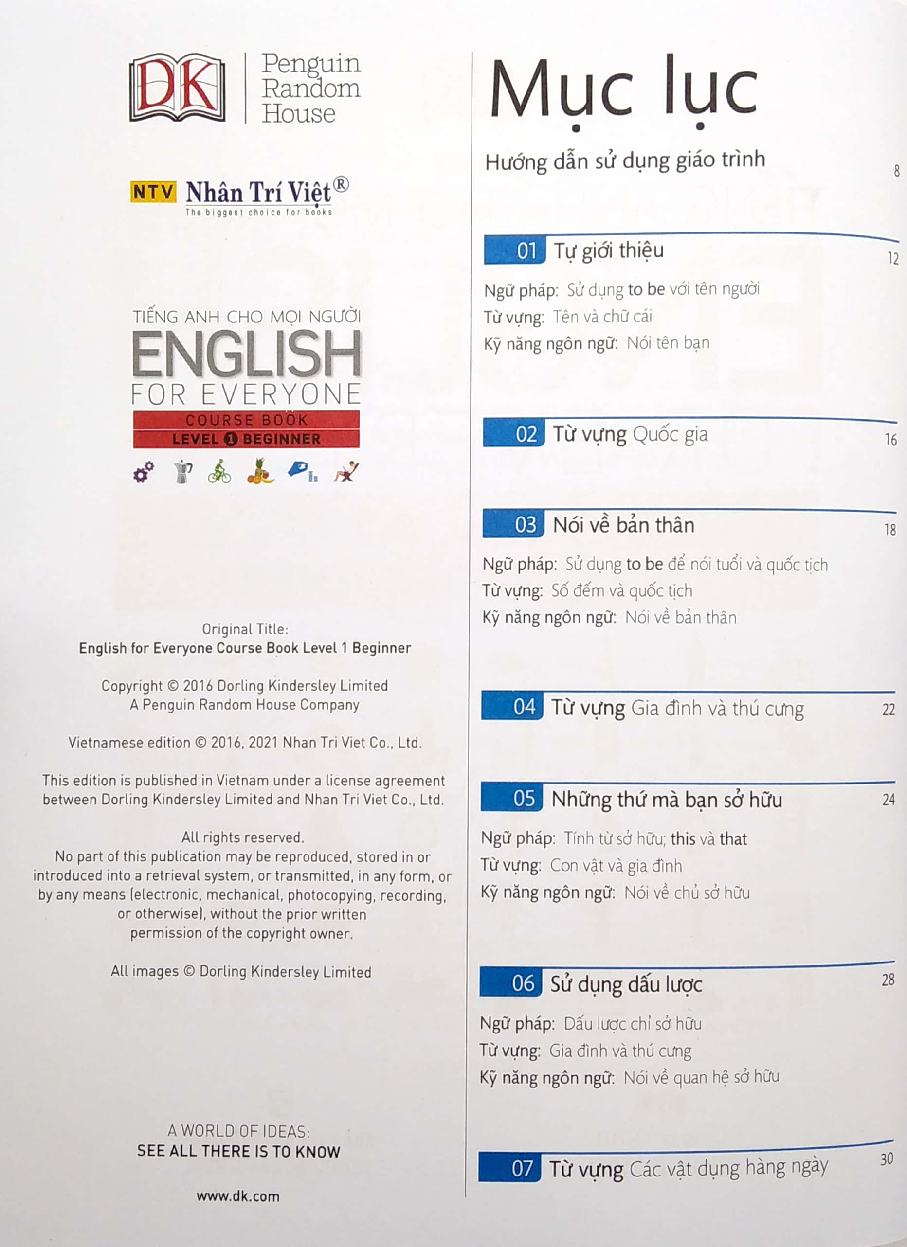 Tiếng Anh Dành Cho Mọi Người - English For Everyone - Level 1 Beginner - Course Book PDF