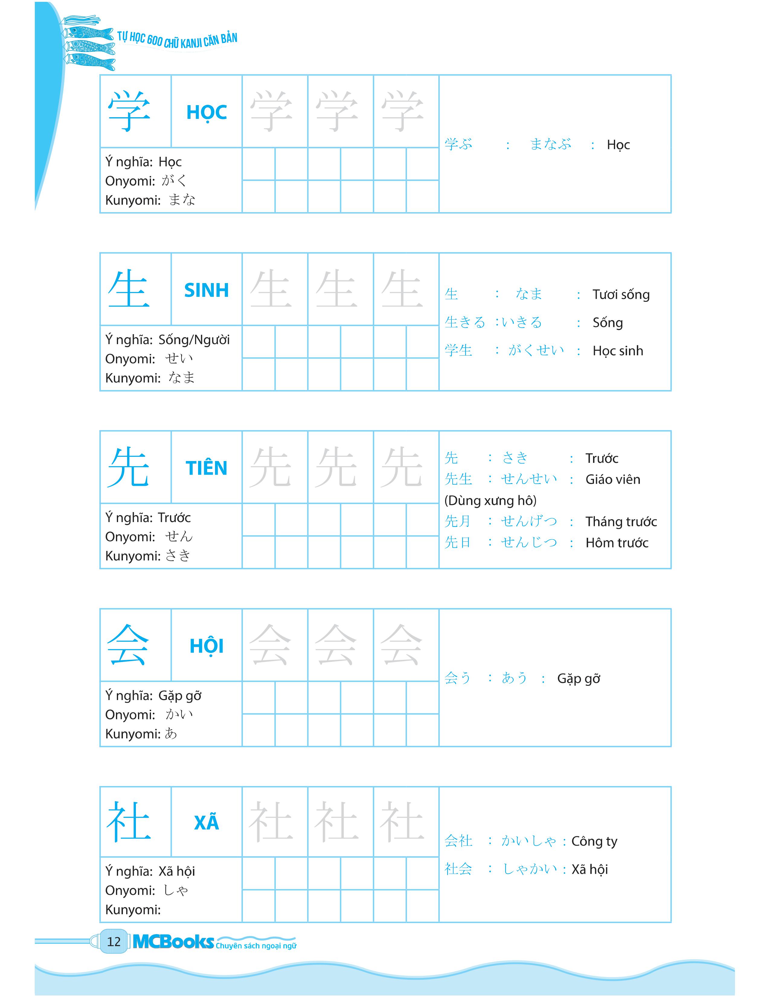 Tự Học 600 Chữ Kanji Căn Bản PDF