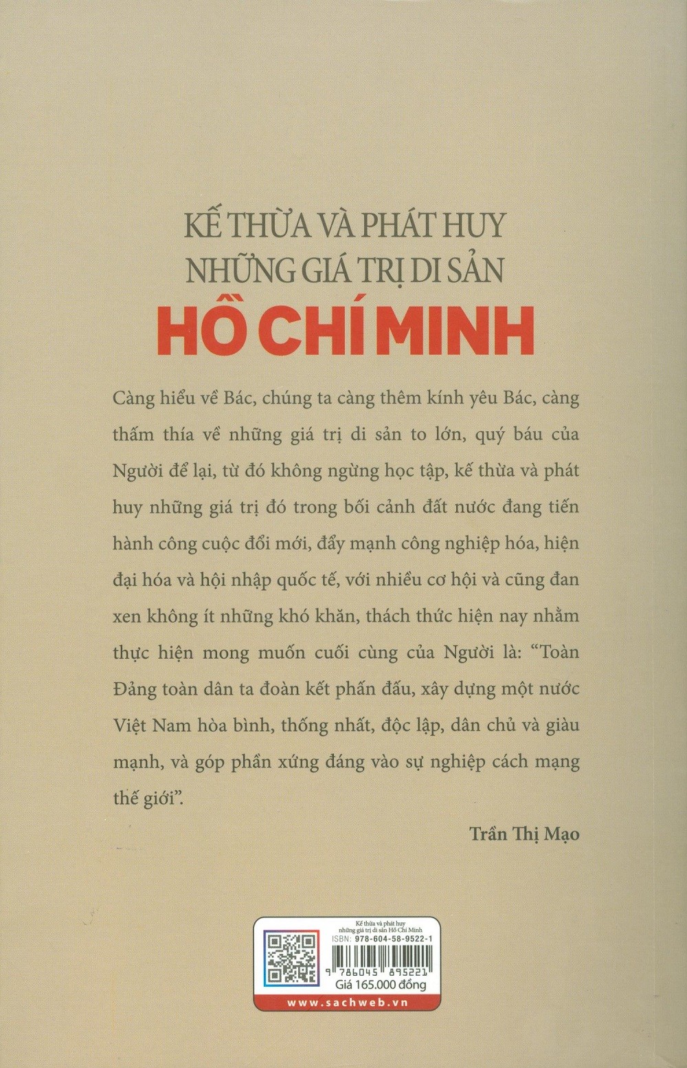 Kế Thừa Và Phát Huy Những Di Sản Hồ Chí Minh PDF