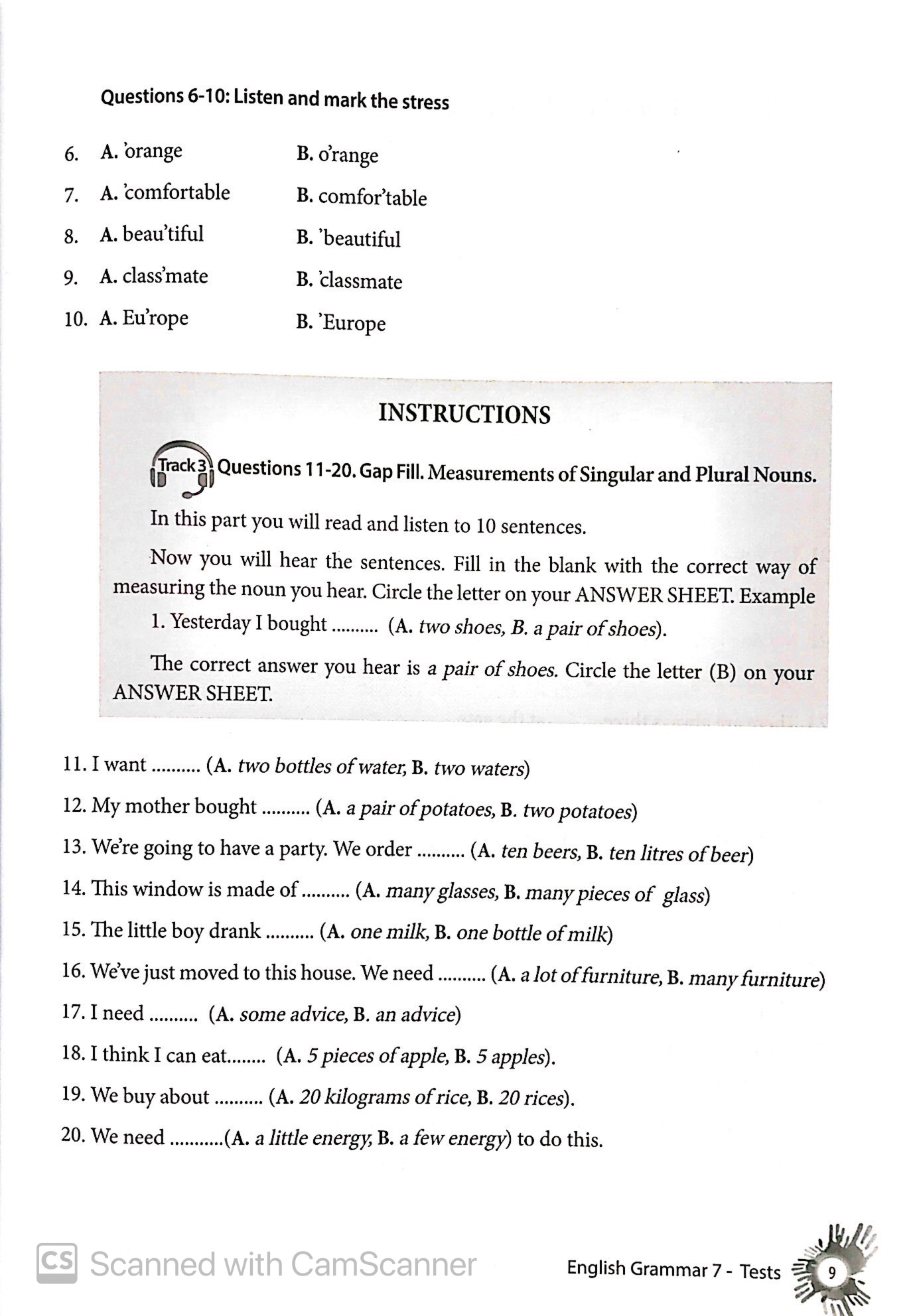 English Grammar - Ngữ Pháp Tiếng Anh 7 Sách Bài Tập PDF