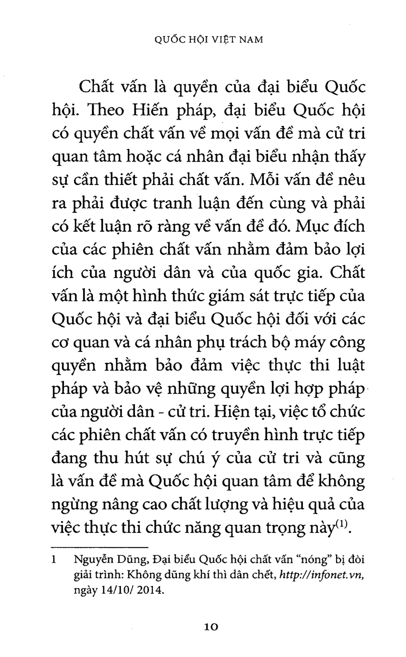 Quốc Hội Việt Nam - Chuyện Về Chất Vấn Và Phát Ngôn Trong Quốc Hội Tập 7 PDF