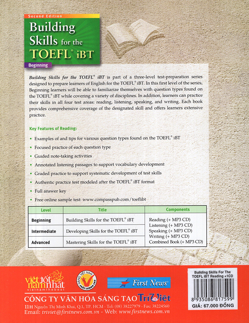 Building Skills For The Toefl IBT - Reading - Kèm CD PDF
