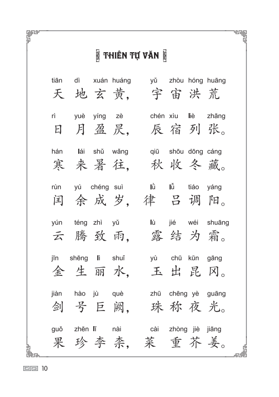 Thiên Tự Văn PDF