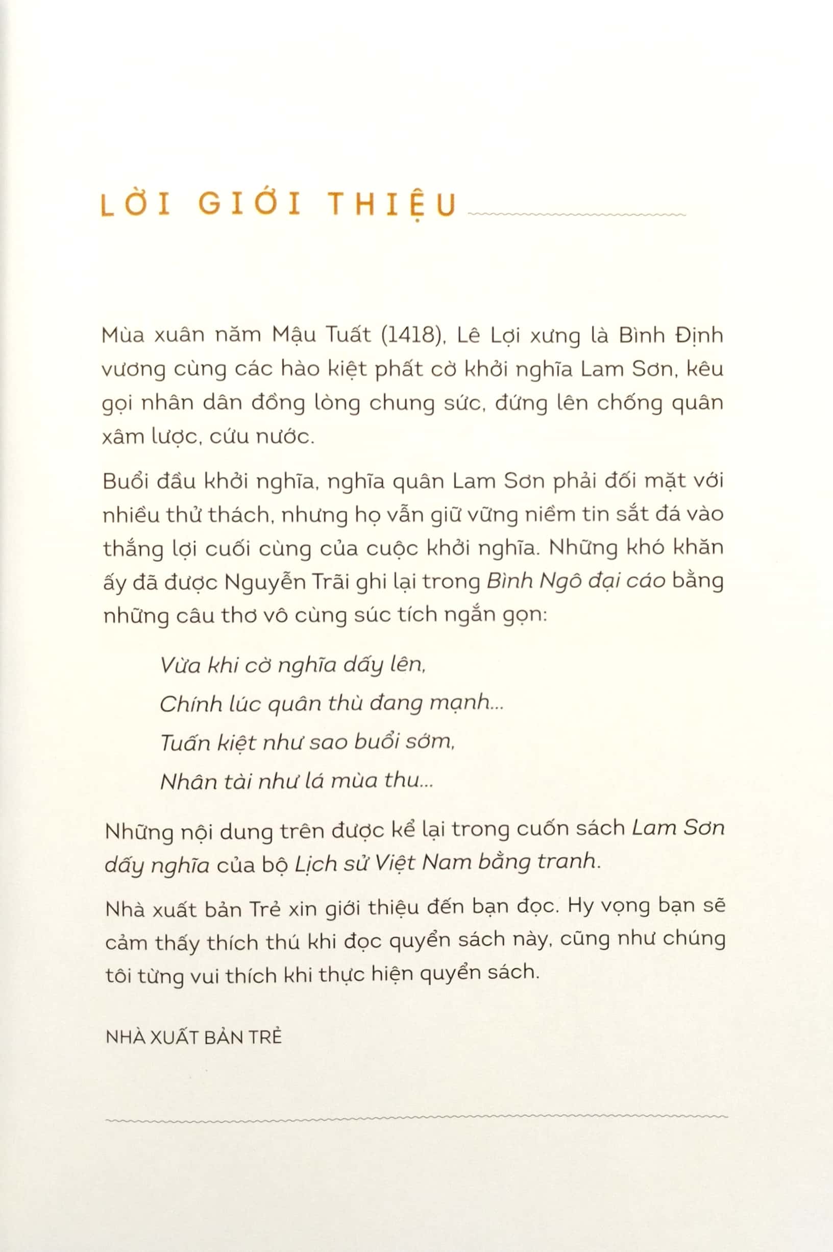 Lịch Sử Việt Nam Bằng Tranh - Lam Sơn Dấy Nghĩa Bản Màu PDF