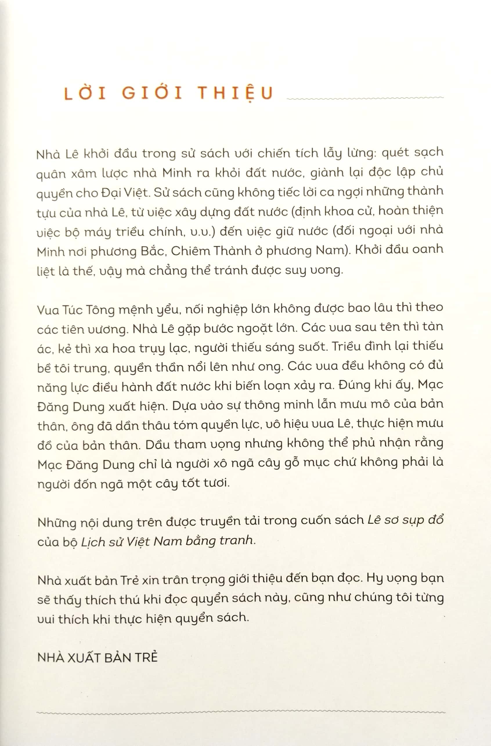 Lịch Sử Việt Nam Bằng Tranh - Lê Sơ Sụp Đổ Bản Màu PDF