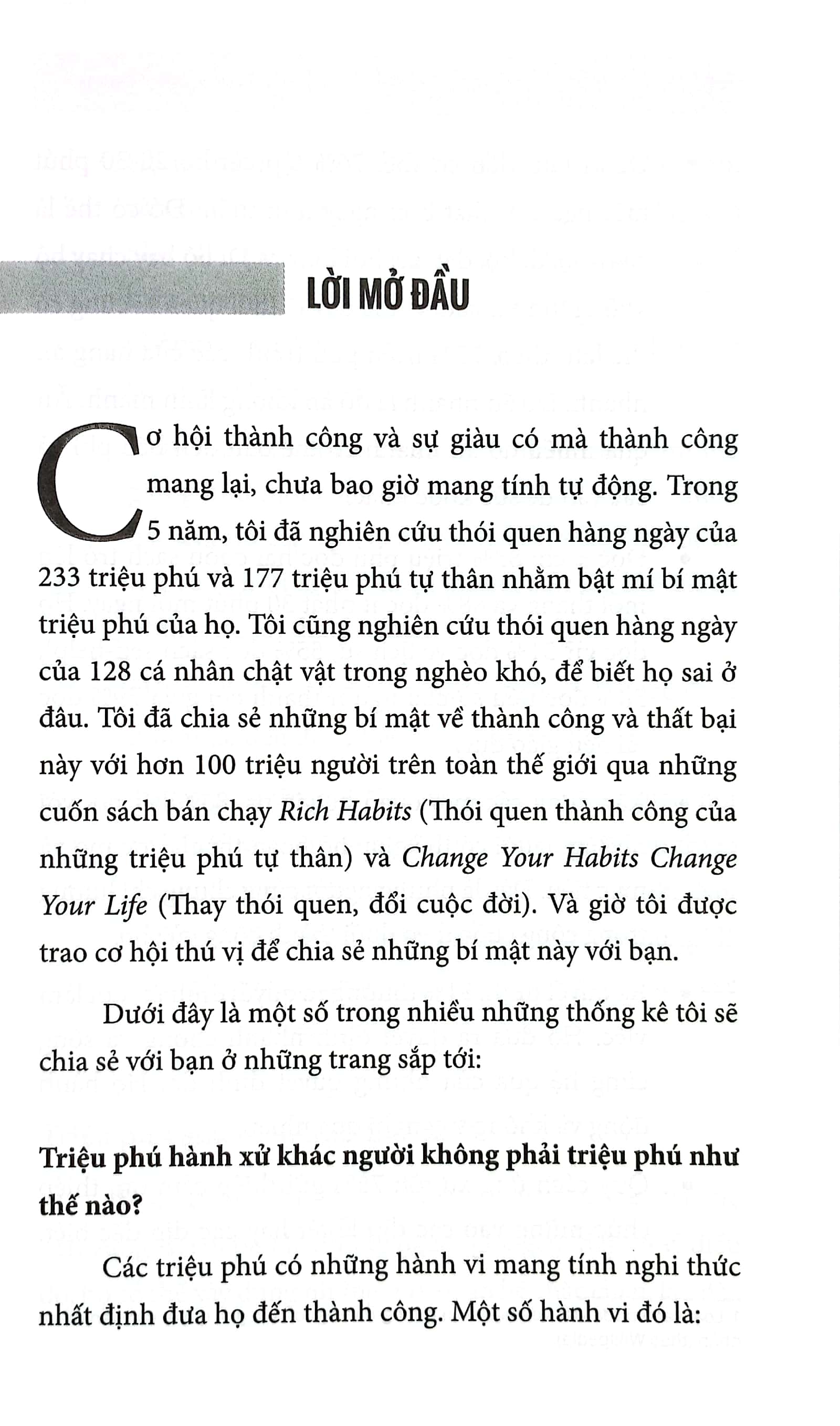 Rich Habits - Thói Quen Thành Công Của Những Triệu Phú Tự Thân PDF