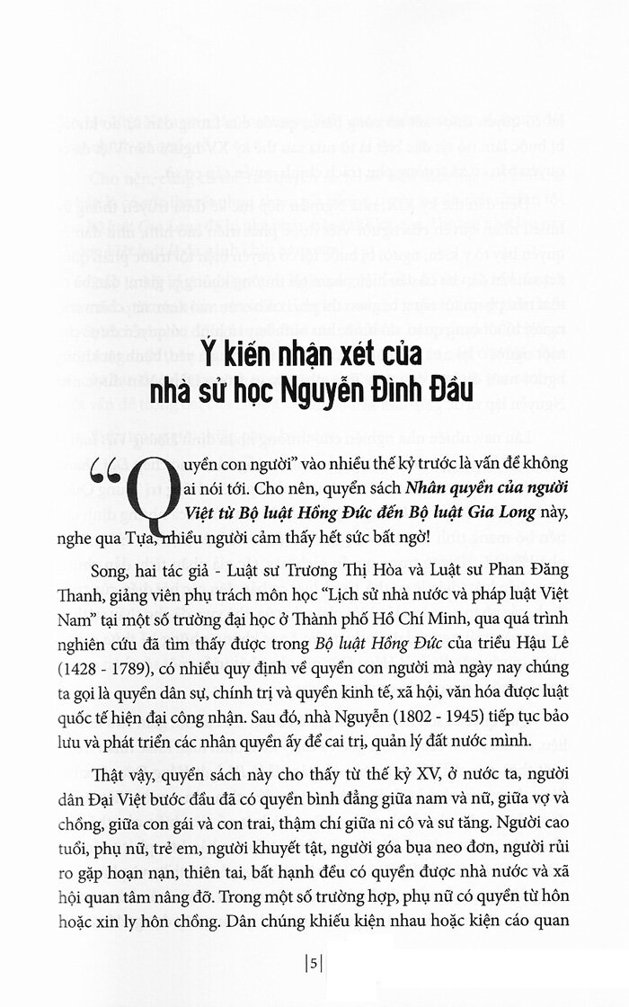 Nhân Quyền Của Người Việt - Từ Bộ Luật Hồng Đức Đến Bộ Luật Gia Long PDF