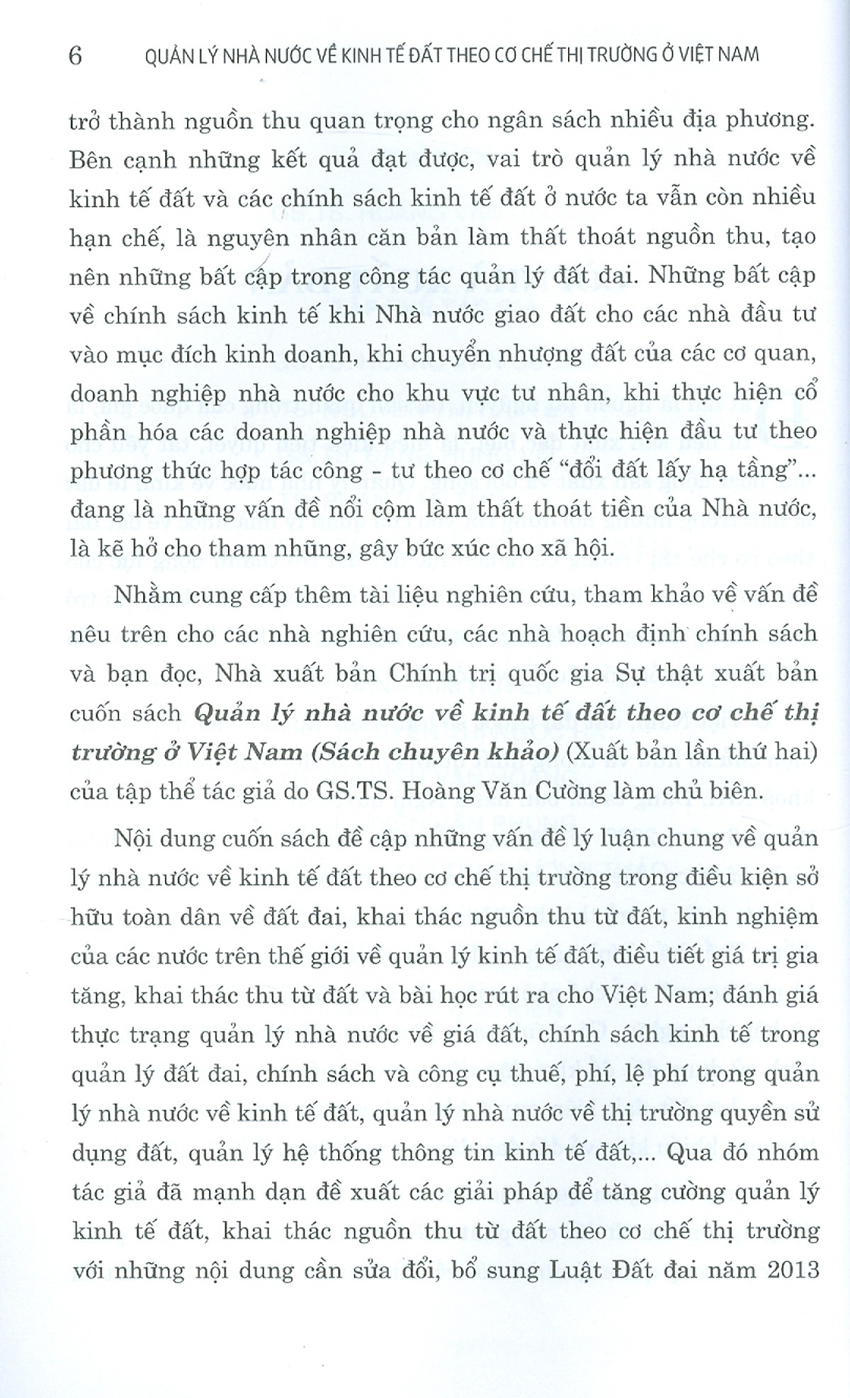 Quản Lý Nhà Nước Về Kinh Tế Đất Theo Cơ Chế Thị Trường Ở Việt Nam Sách Chuyên Khảo PDF