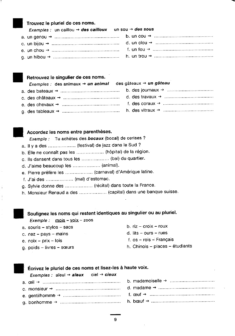 450 Nouveaux Exercices - Grammaire Niveau Débutant PDF