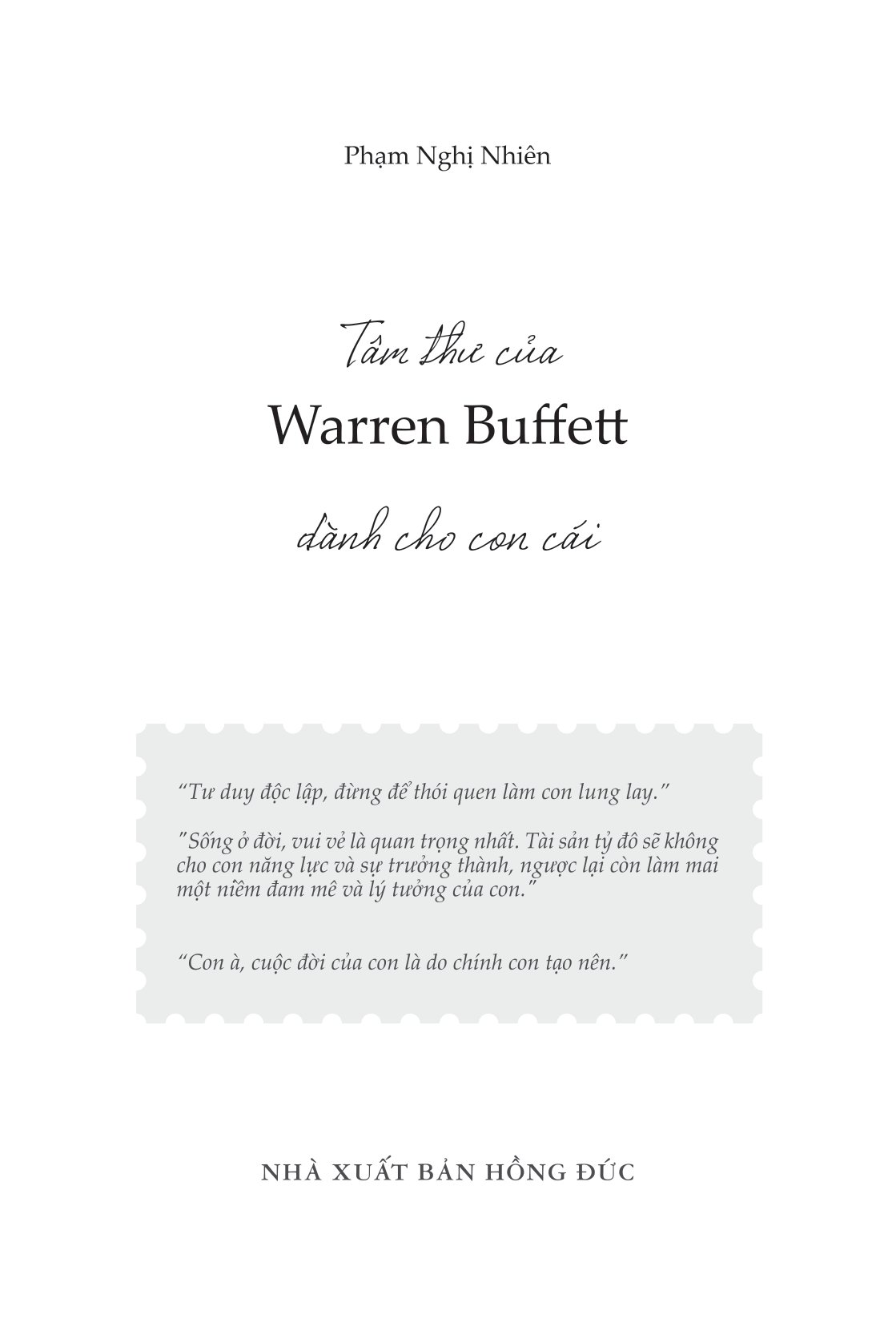 Tâm Thư Của Warren Buffett Dành Cho Con Cái PDF