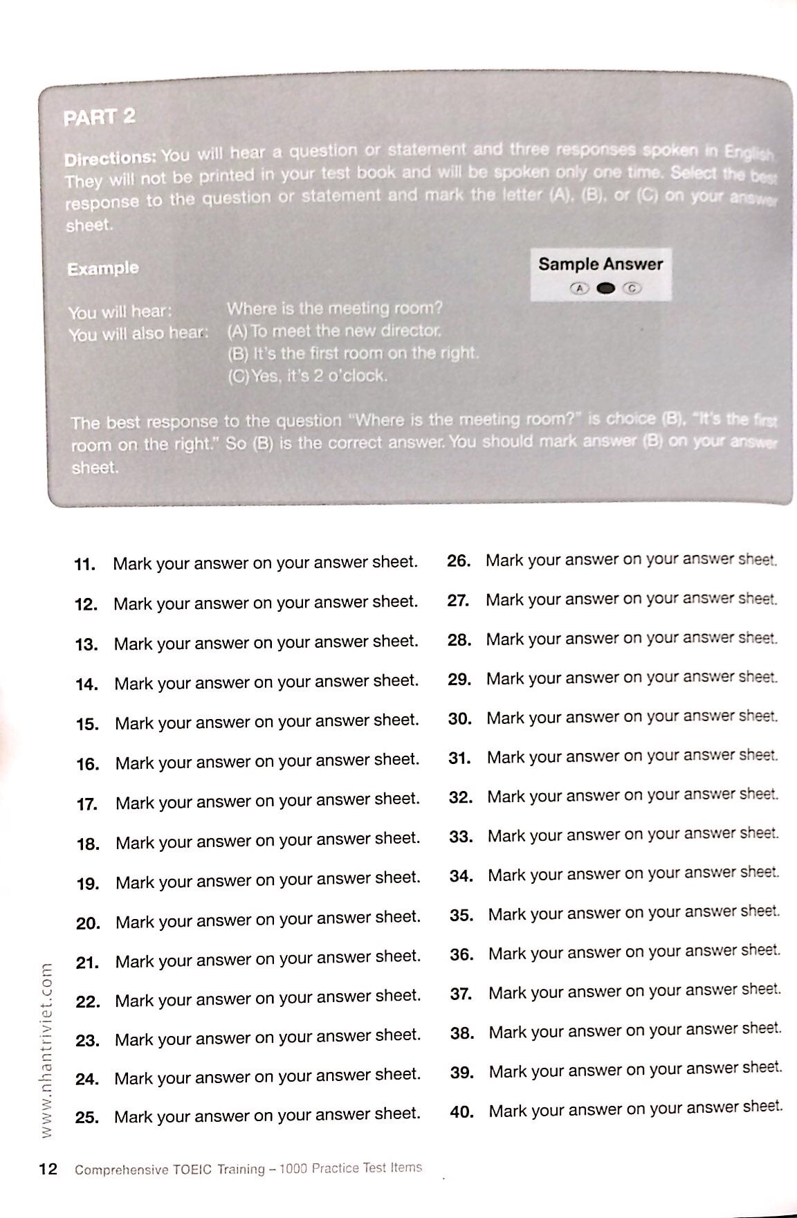 Comprehensive Toeic Training 1000 Practice Test Items Vol 1 - Kèm CD PDF