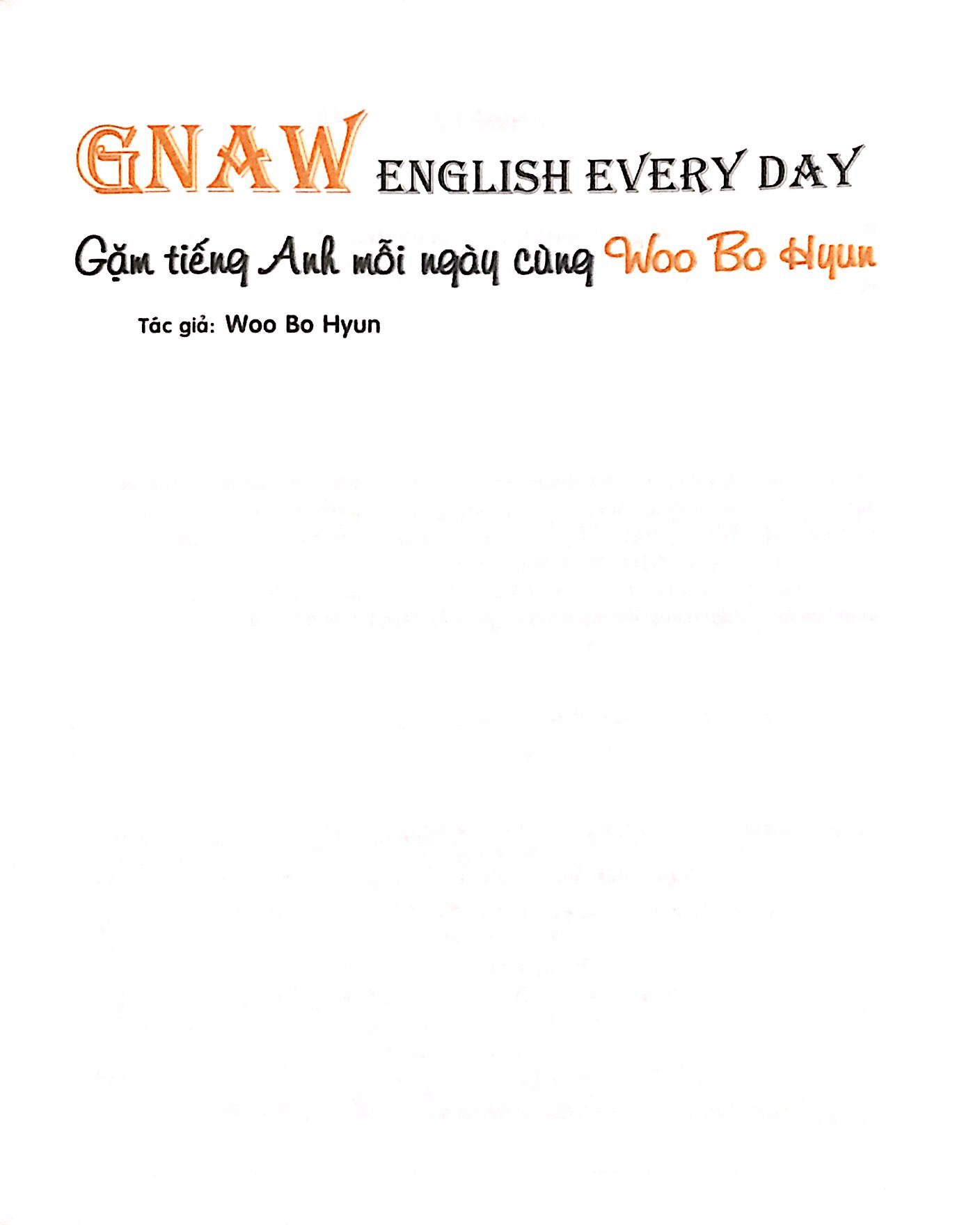 Gặm Tiếng Anh Mỗi Ngày Cùng Woo Bo Hyun Gnaw English Everry Day PDF