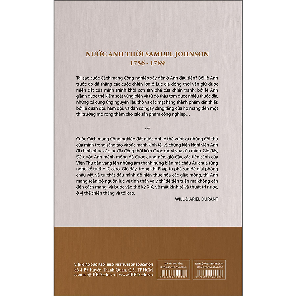 Lịch Sử Văn Minh Thế Giới - Phần X: Rousseau Và Cách Mạng - Tập 4: Nước Anh Thời Samuel Johnson PDF