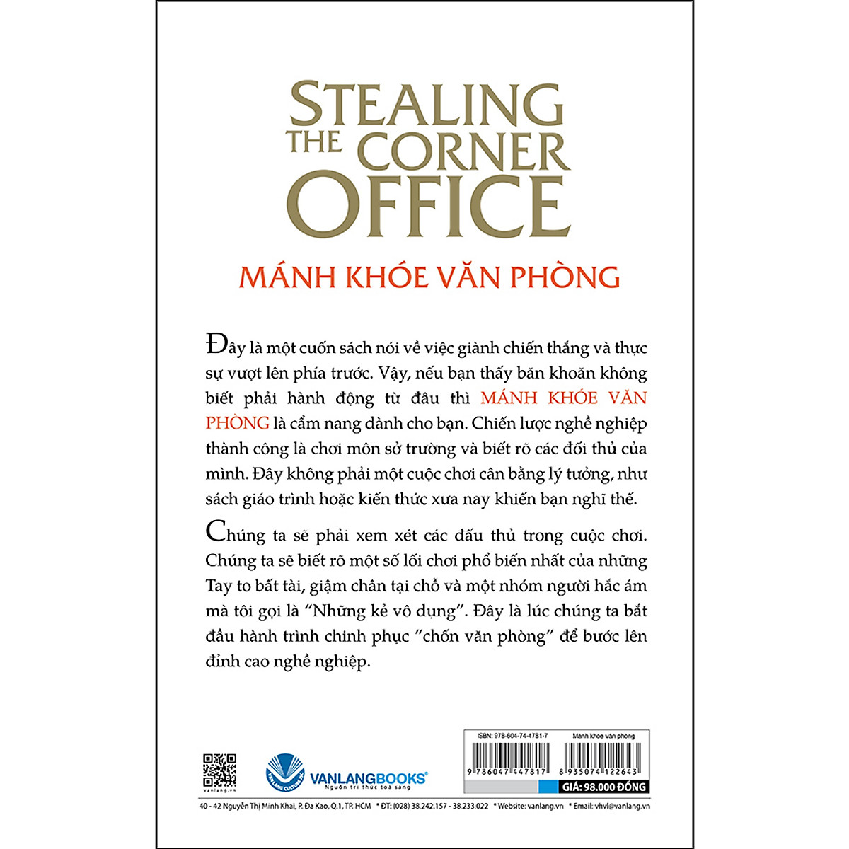 Mánh Khóe Văn Phòng - Stealing The Corner Office PDF