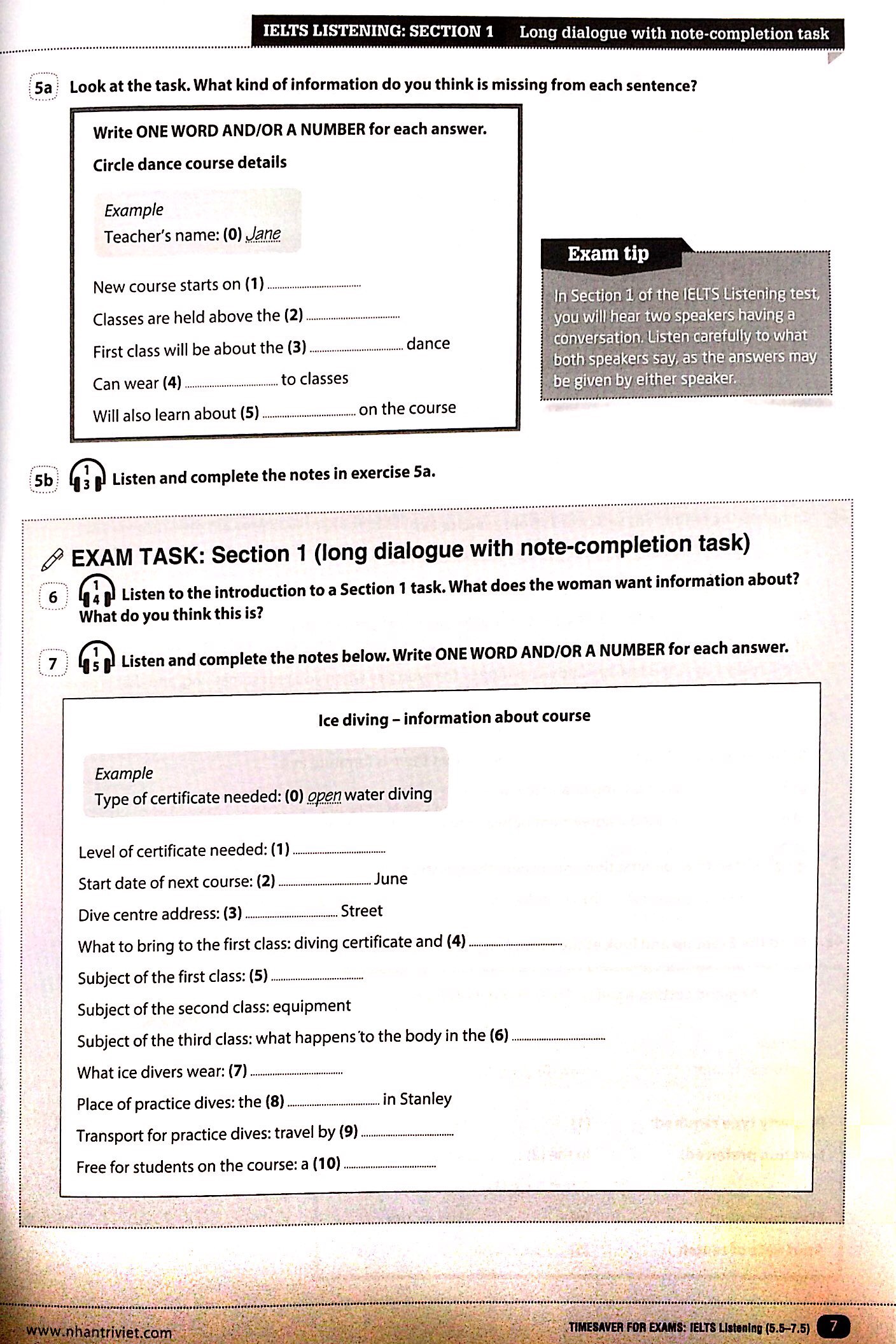 Timesaver For Exams - IELTS Listening 5.5 - 7.5 PDF