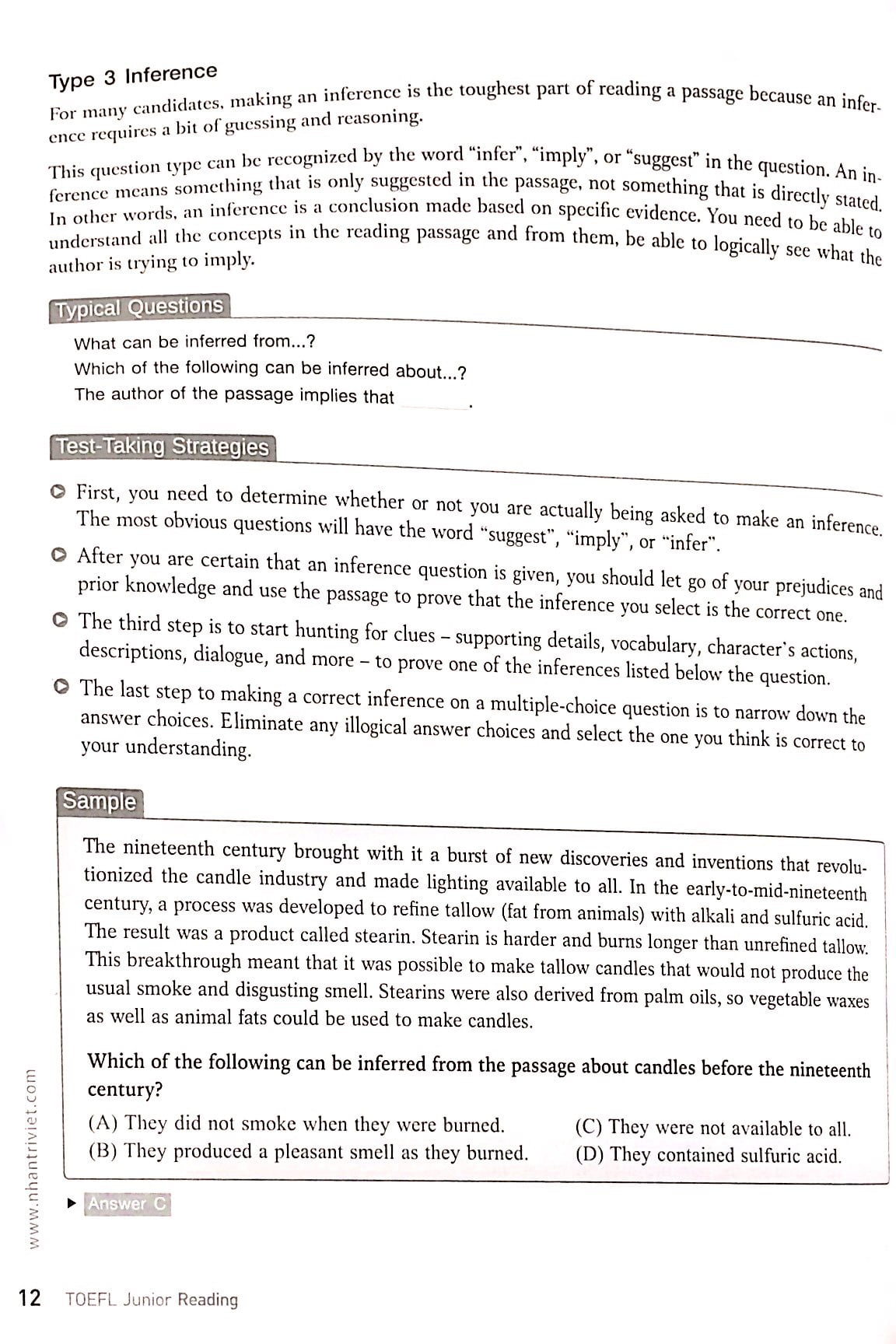 TOEFL Junior Reading Không CD PDF