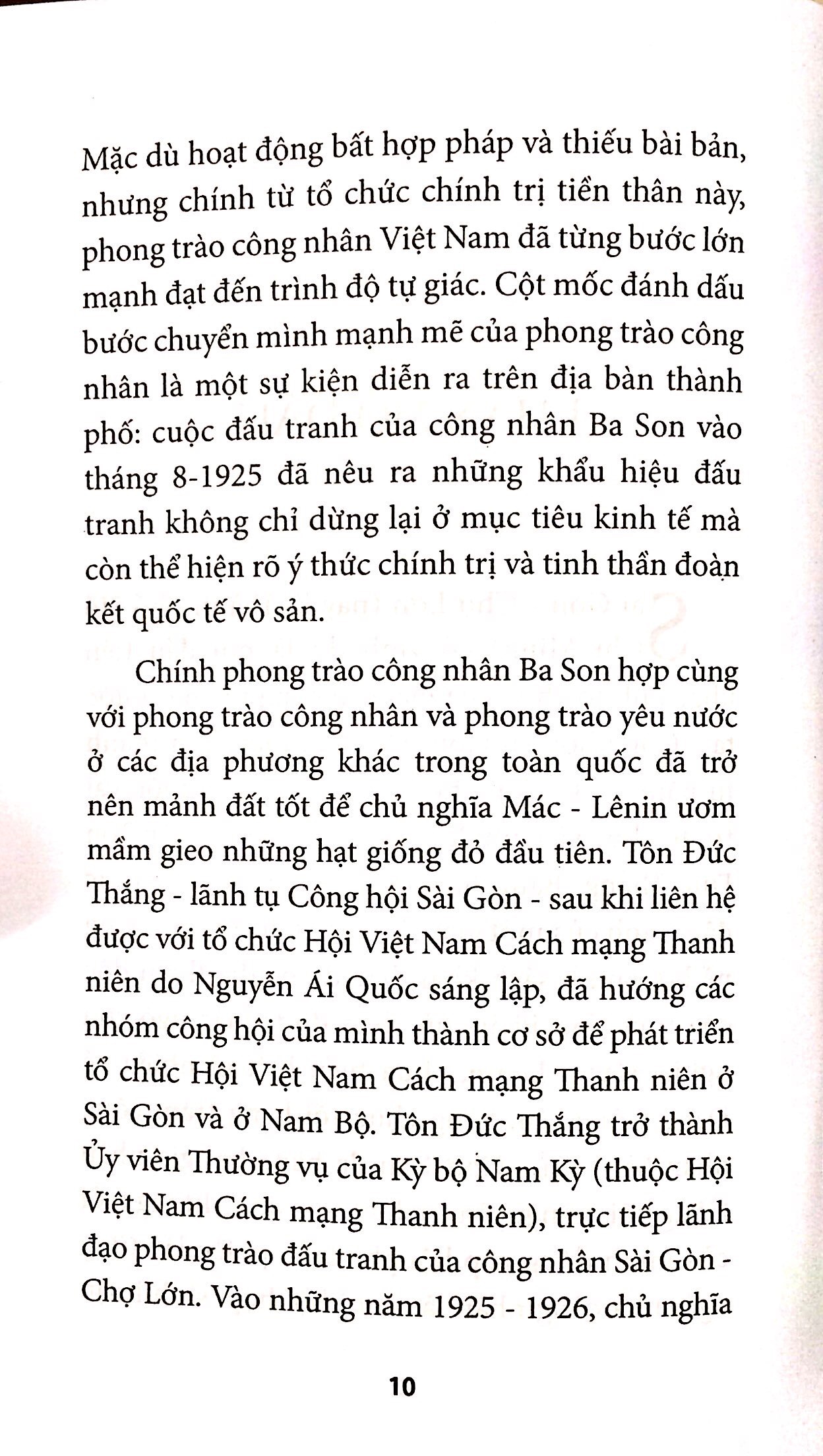 Tôn Đức Thắng Với Phong Trào Công Nhân Sài Gòn Đầu Thế Kỷ Xx Đến Năm 1930 PDF