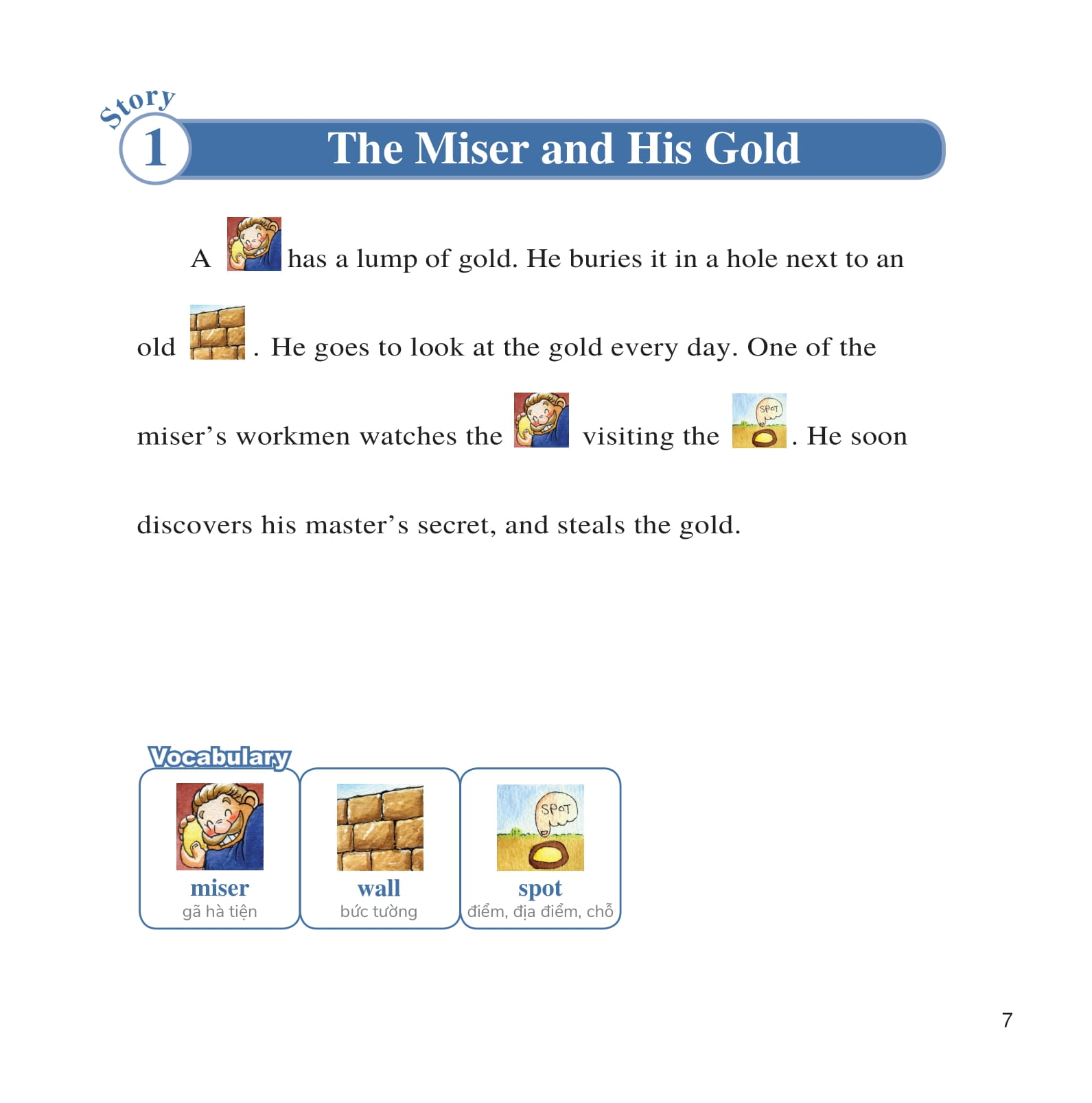 Learn English With Fables 5 - Học Tiếng Anh Qua Truyện Ngụ Ngôn - Tập 5: The Miser And His Gold - Gã Hà Tiện Và Thỏi Vàng PDF