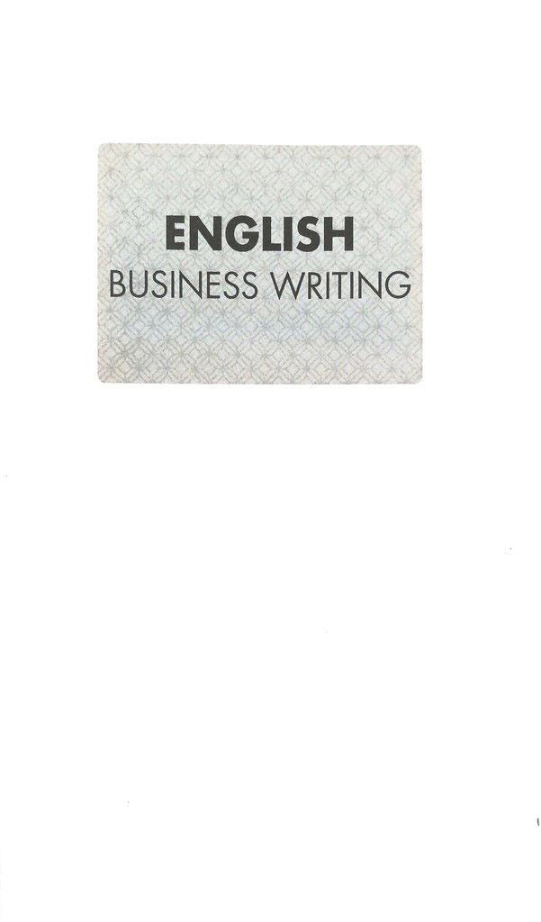 Sống Sót Nơi Công Sở English Business Writing - Viết Ư? Chuyện Nhỏ PDF