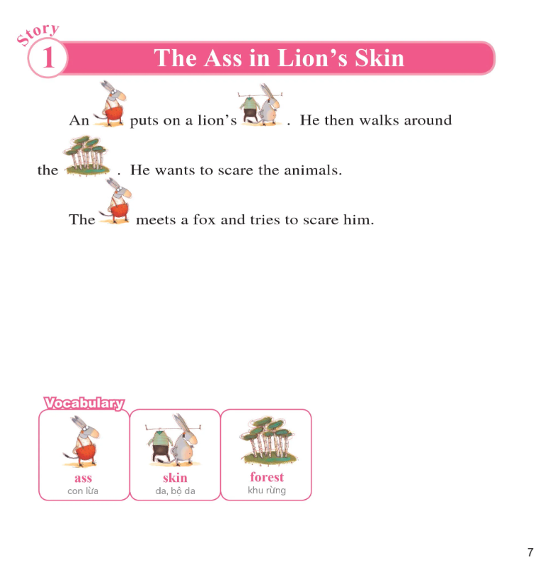 Learn English With Fables 7 - Học Tiếng Anh Qua Truyện Ngụ Ngôn Tập 7: The Ass In Lion’S Skin - Lừa Đội Lốt Sư Tử PDF