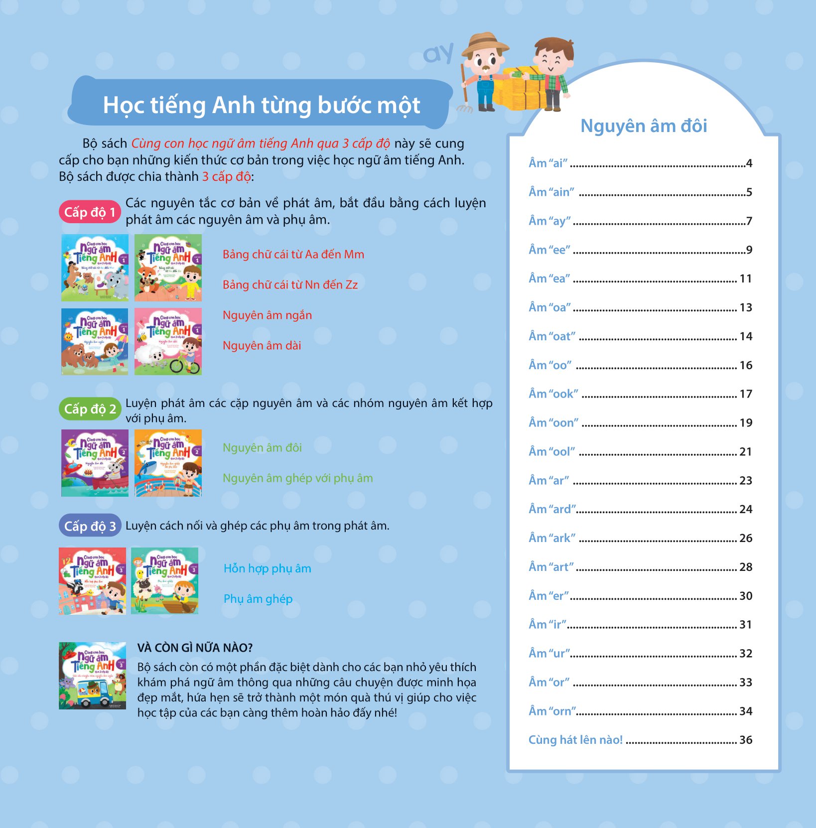 Cùng Con Học Ngữ Âm Tiếng Anh Qua 3 Cấp Độ - Nguyên Âm Đôi PDF