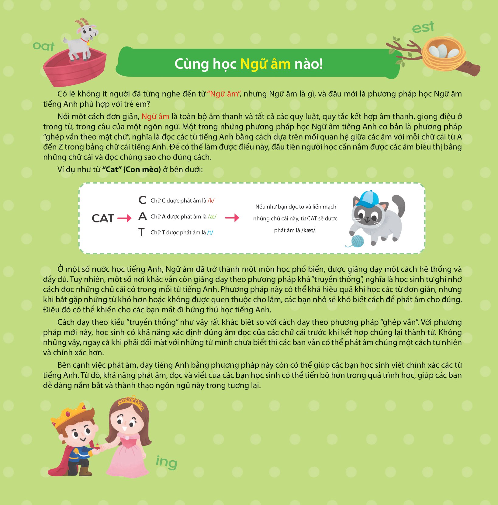 Cùng Con Học Ngữ Âm Tiếng Anh Qua 3 Cấp Độ - Nguyên Âm Ghép Với Phụ Âm PDF