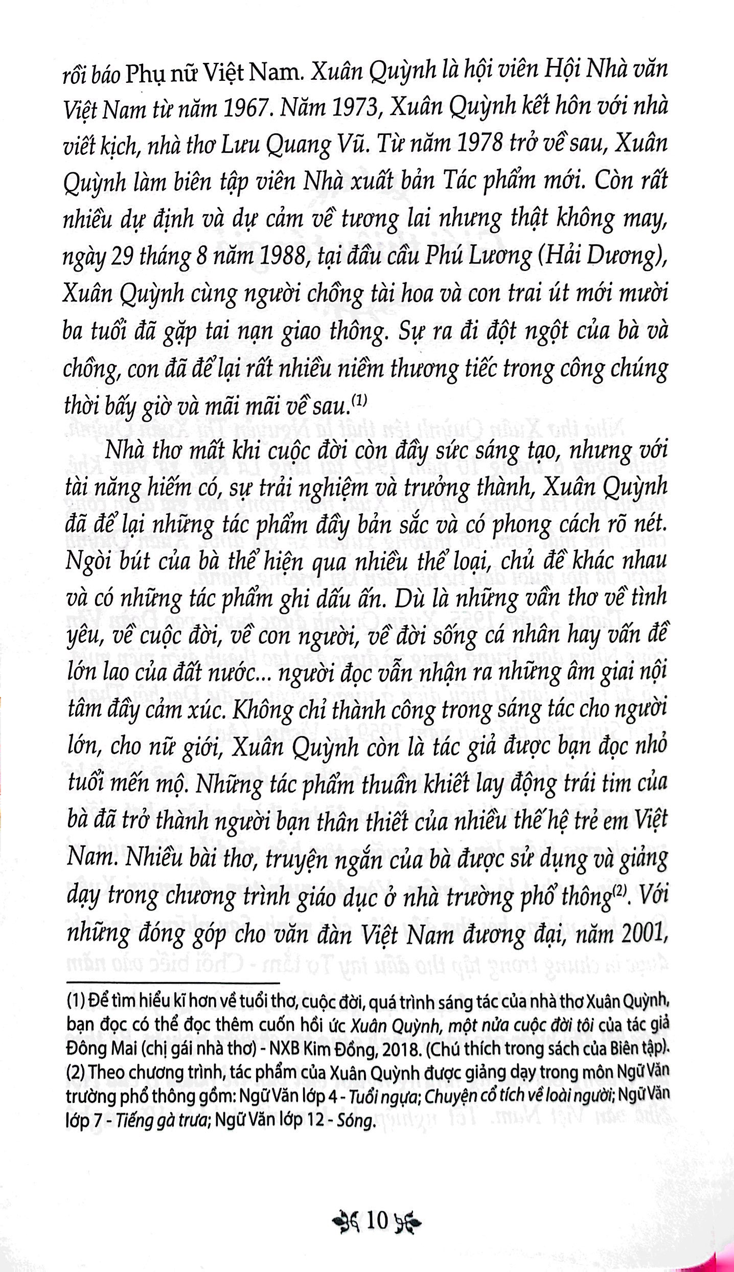 Văn Học Trong Nhà Trường: Thơ Xuân Quỳnh PDF